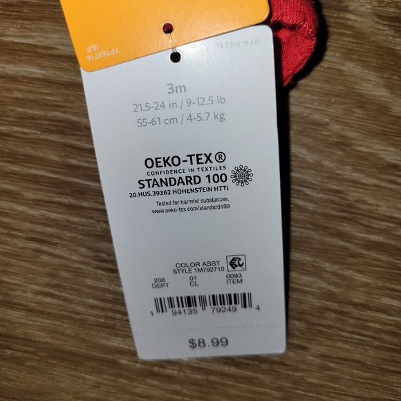 Carter's Just One You Baby Reindeer Fleece Footed Pajamas Size 3 Months New - Picture 7 of 8